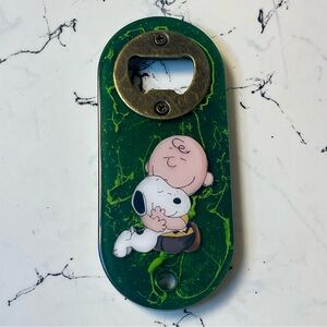 Charlie Brown & Snoopy Bottle Opener | Peanuts Cartoon Collectible Gift
